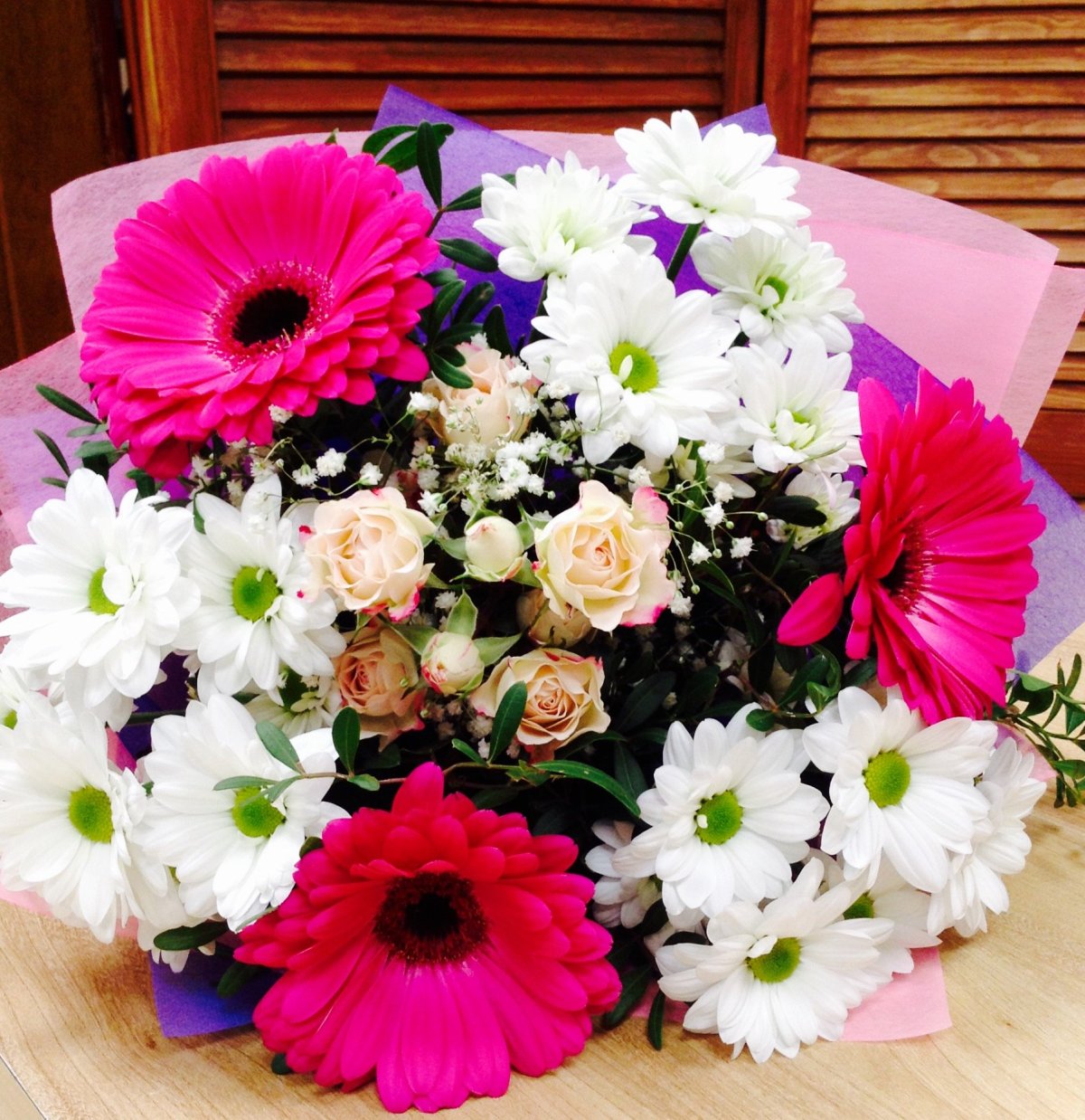 Букет "герберы и лилии"