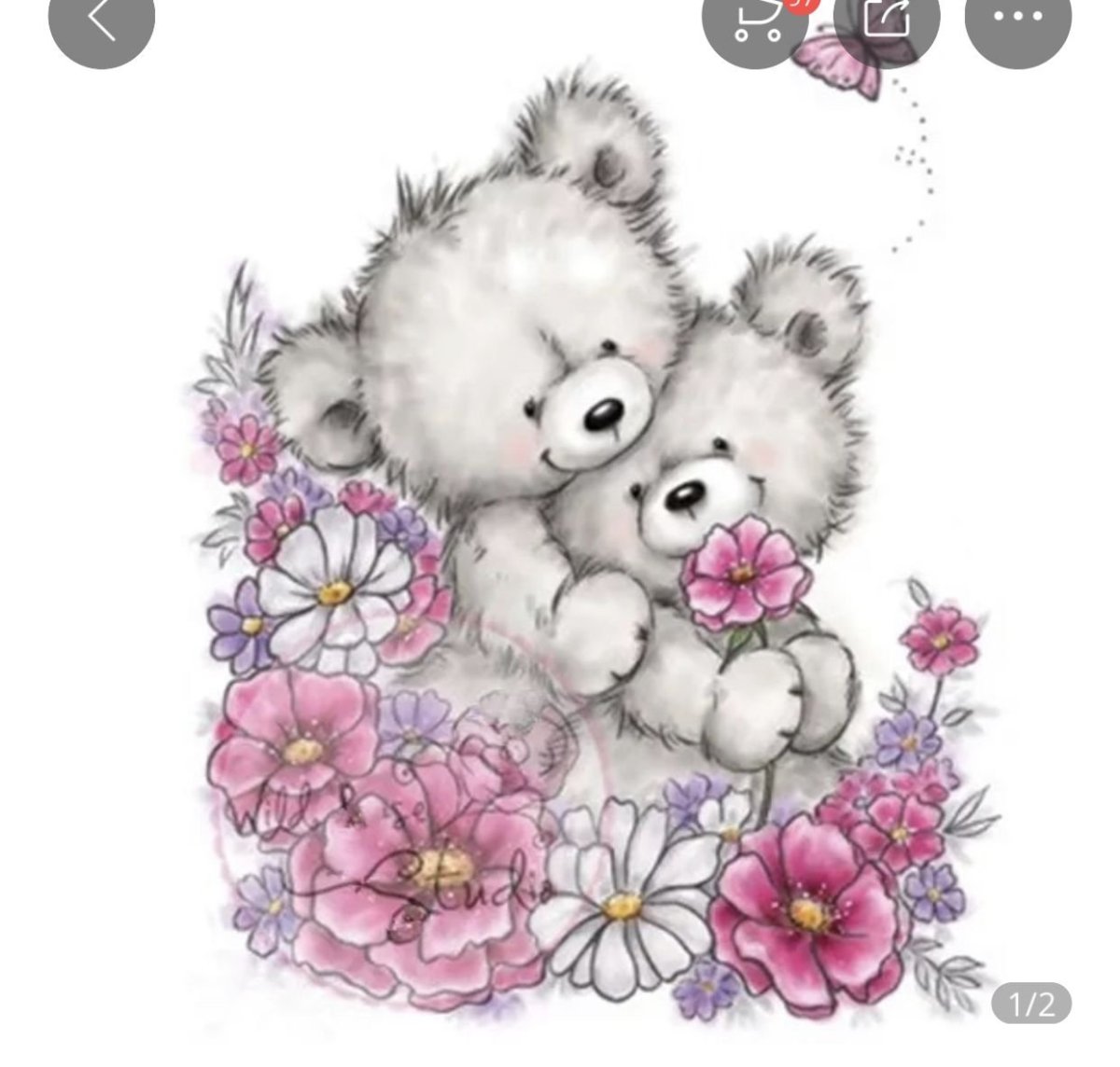 Медвежонок с цветами