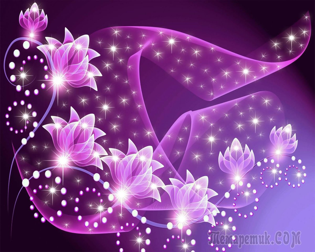 Красивые Неоновые цветы