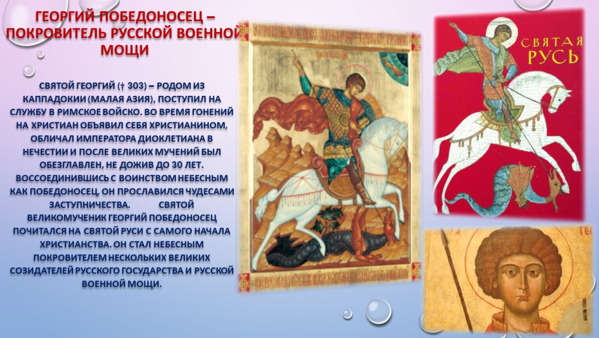 Георгий Победоносец покровитель воинства