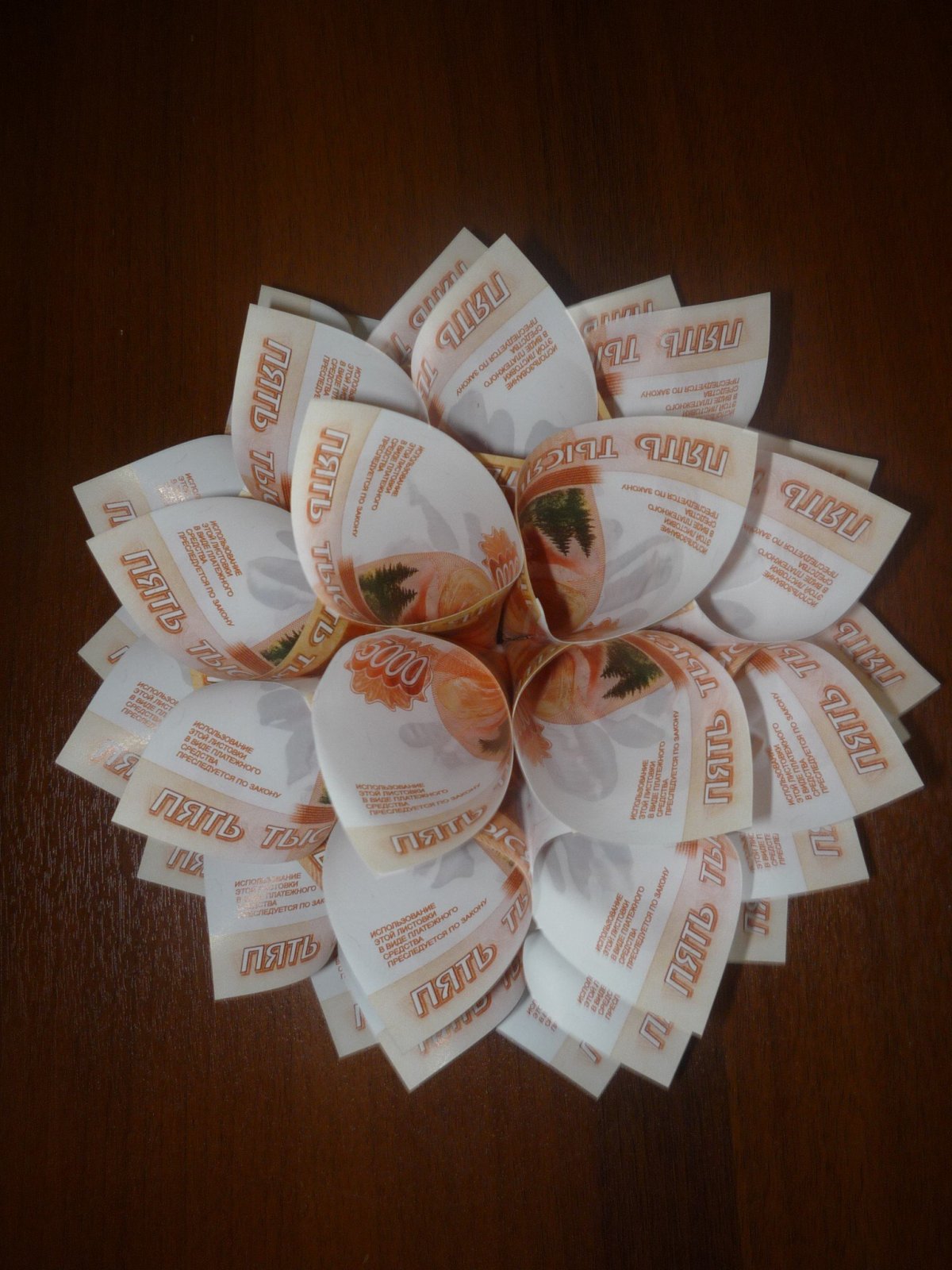 Оригинальный букет из денег