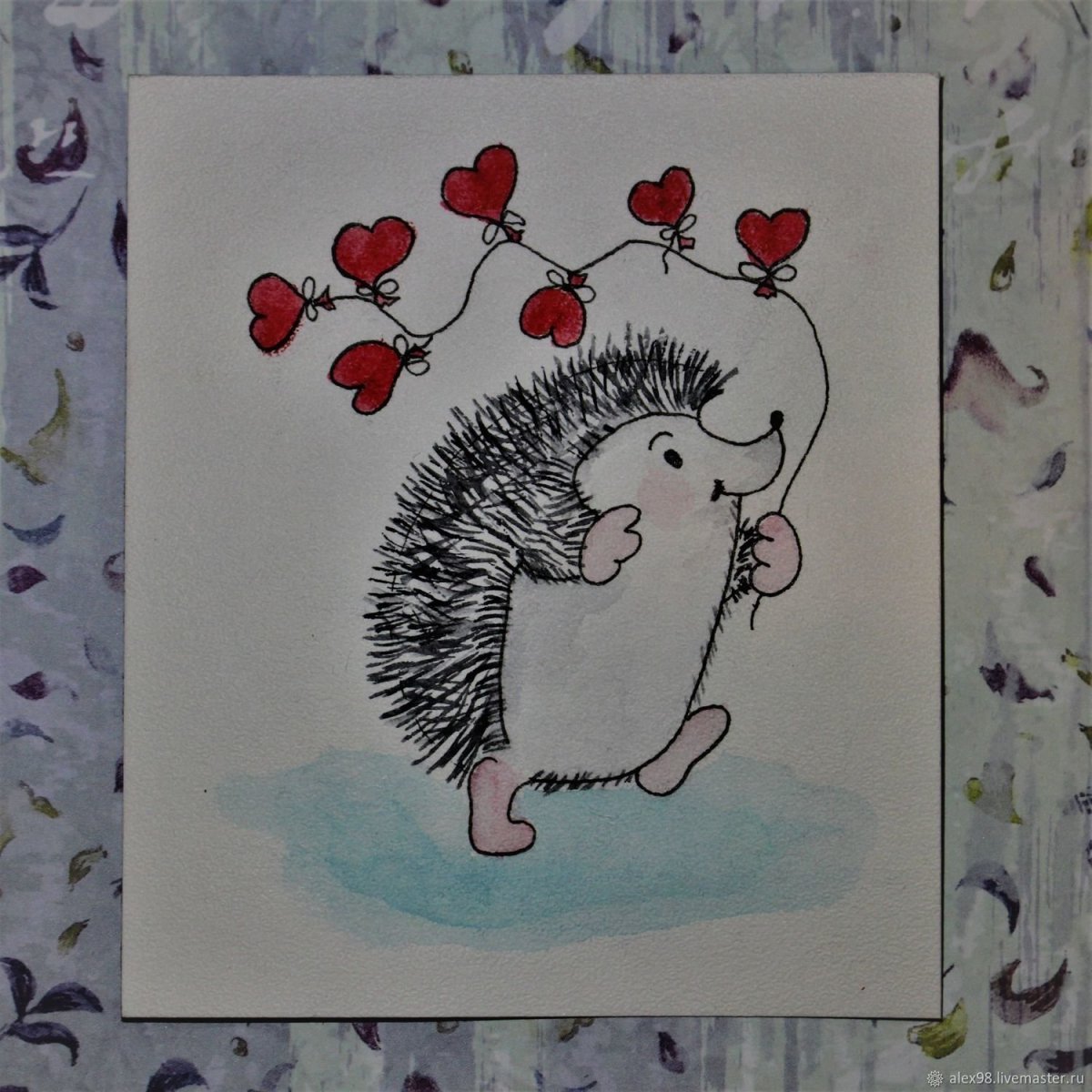Открытка с ежиком