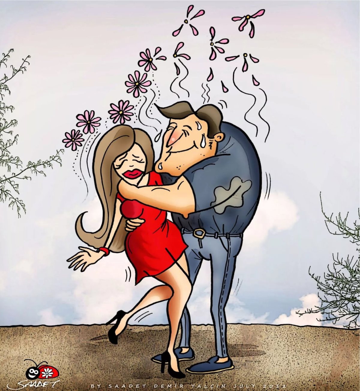 Карикатуры на мужчин и женщин