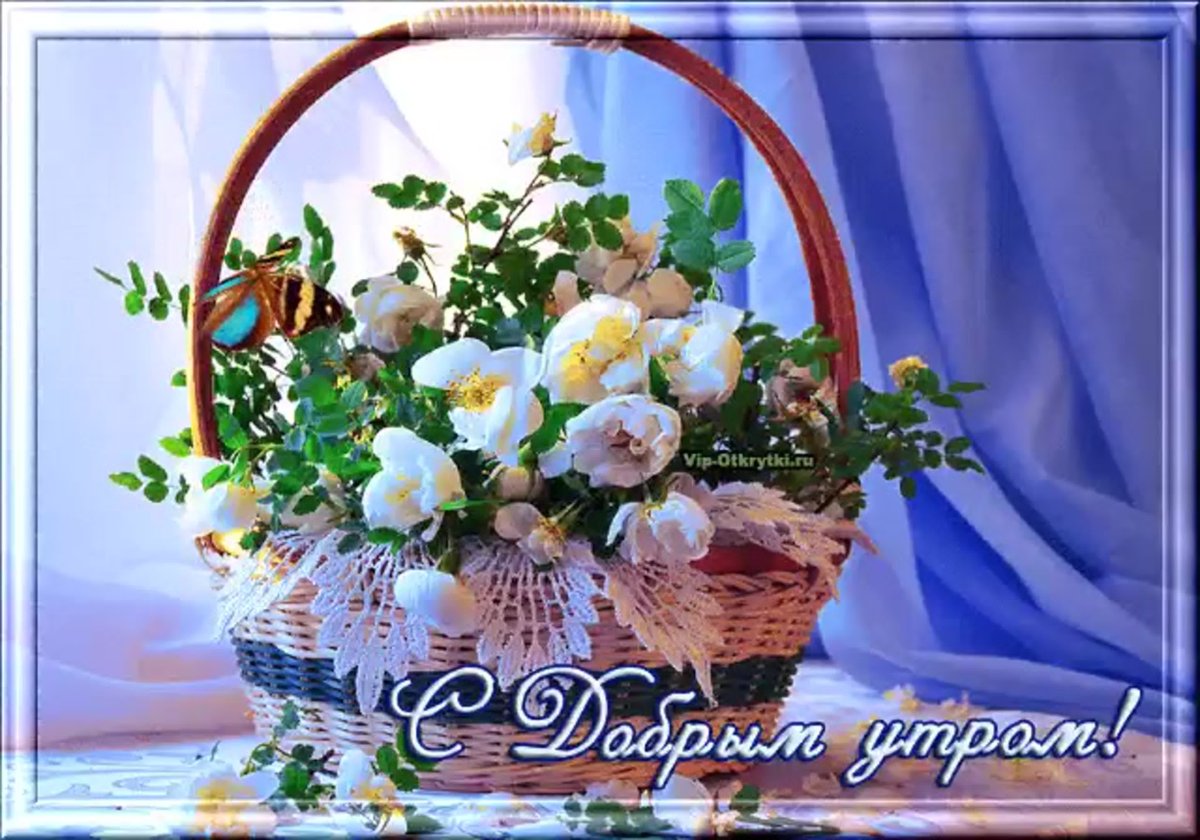 Цветы в корзине