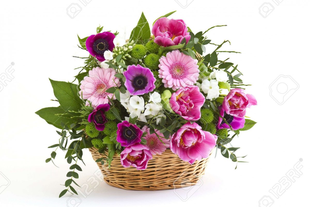 Красивые корзины с цветами