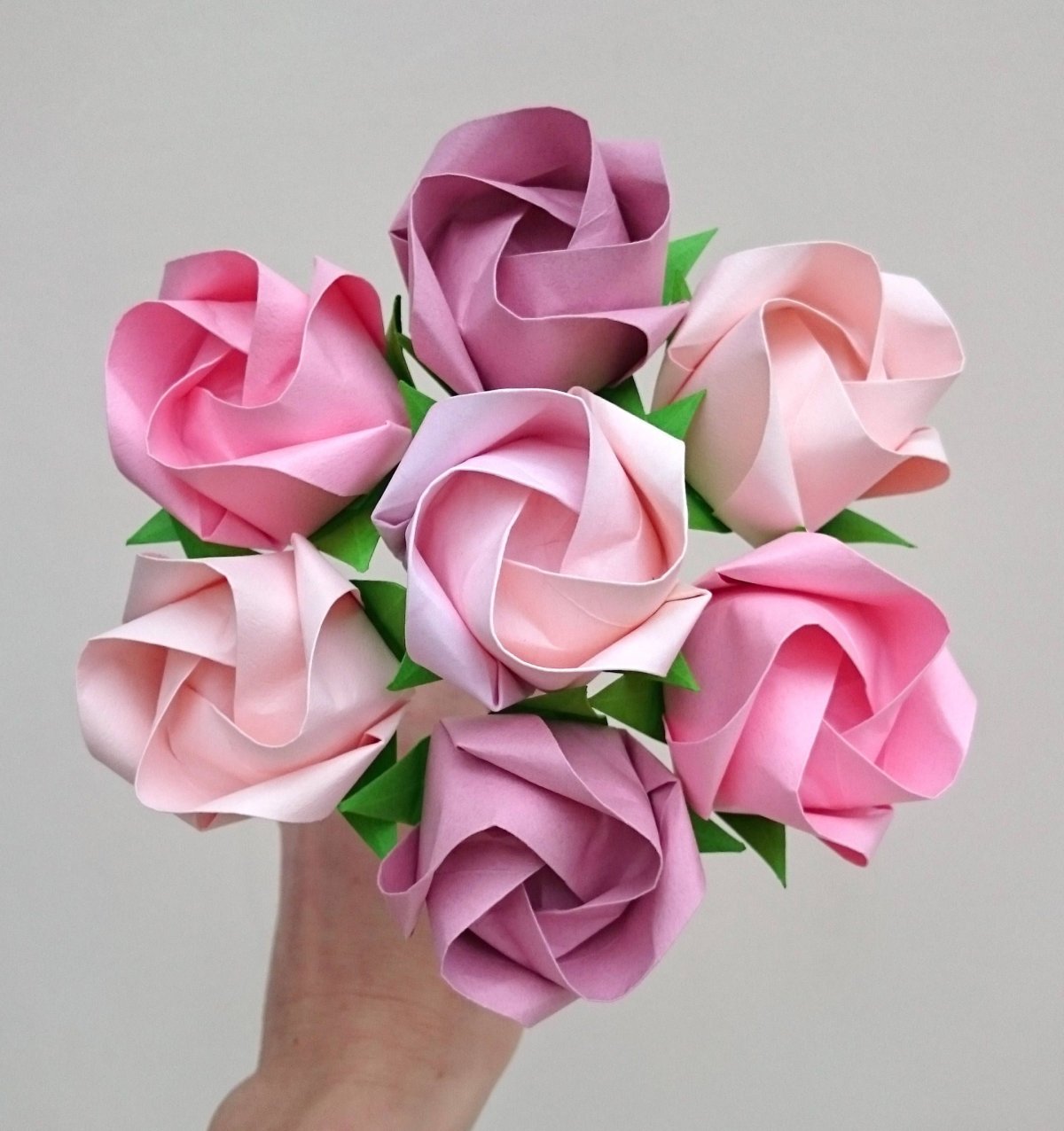 Оригами букет роз