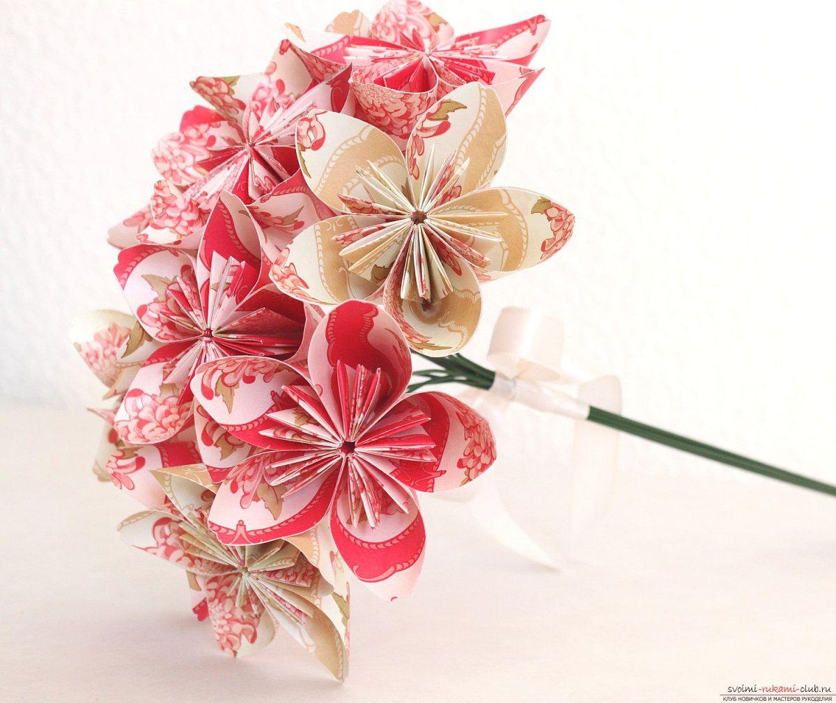 Композиции из цветов оригами