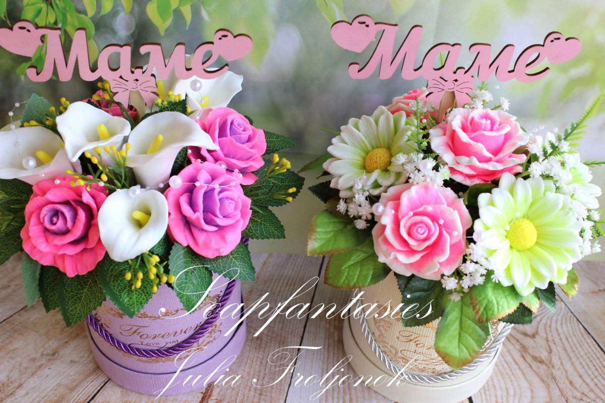 Букет из мыла ромашки