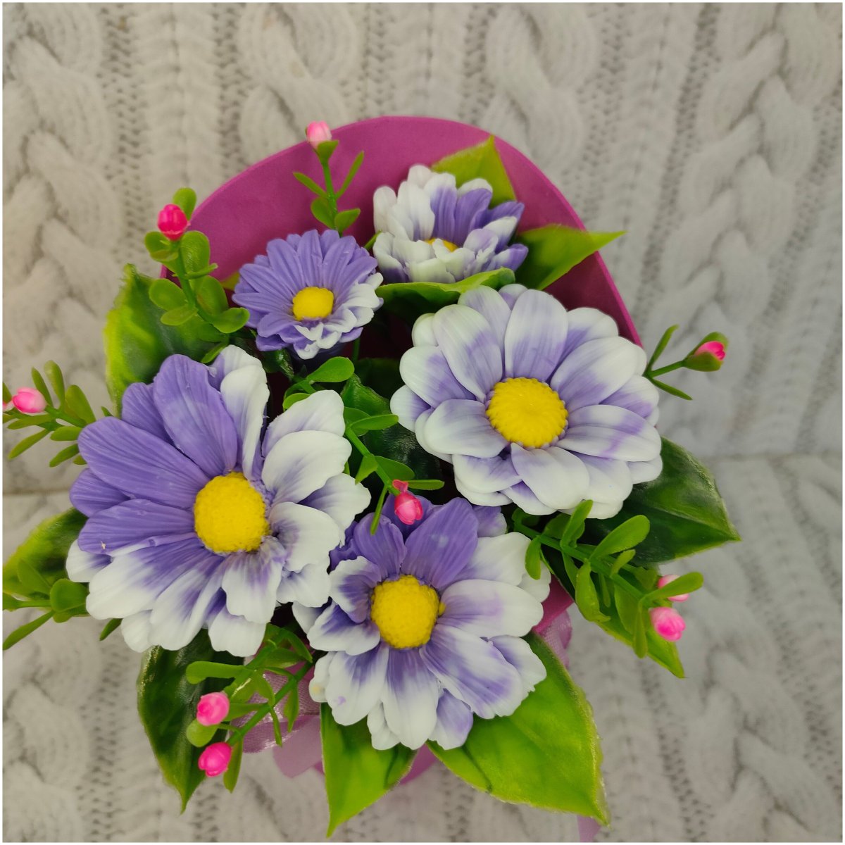 Мыльные букеты с ромашками