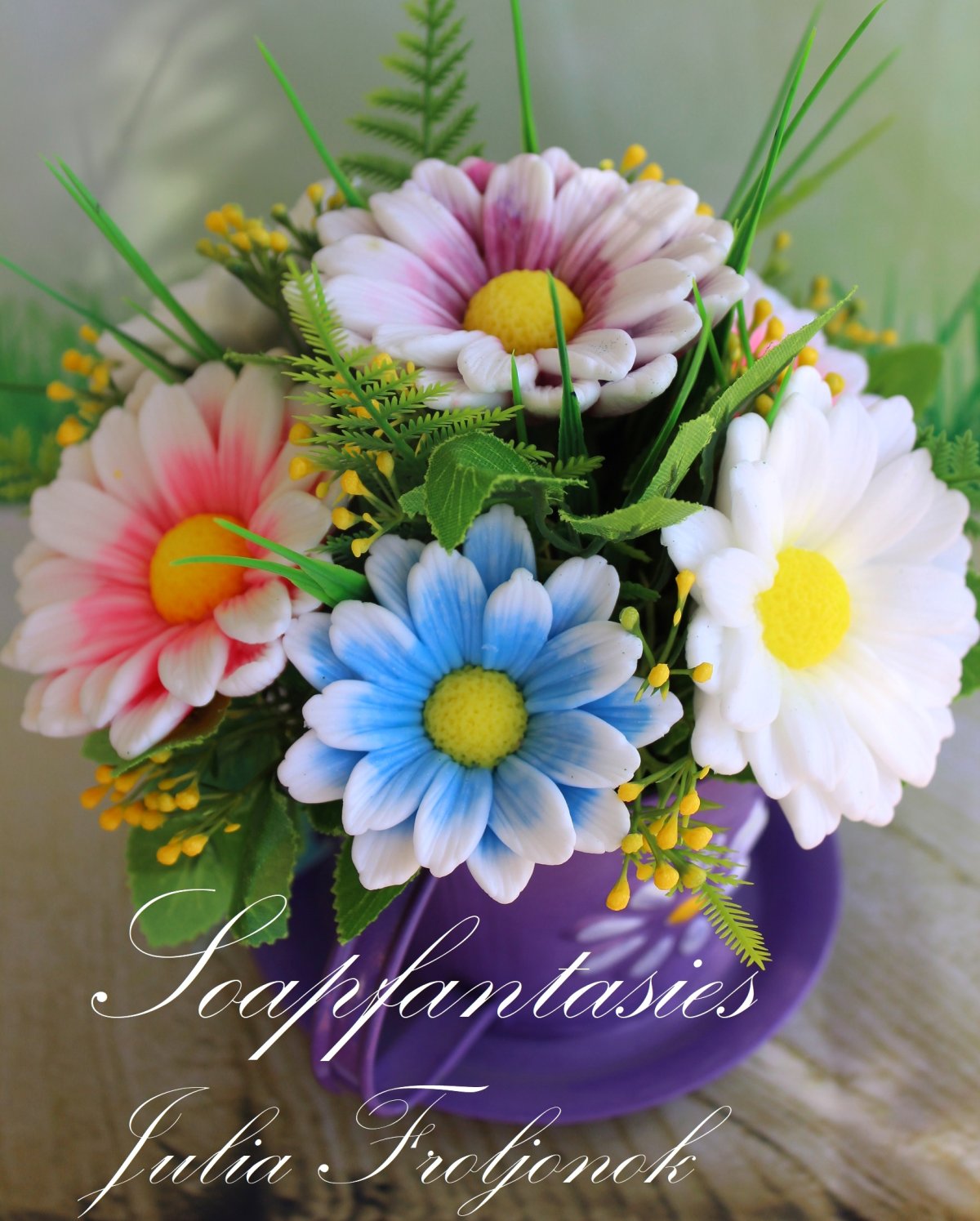 Букет из мыла ромашки