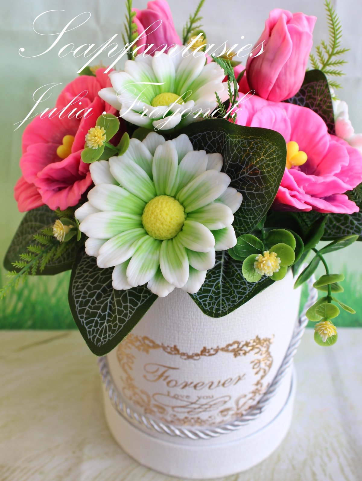 Букет из мыла ромашки