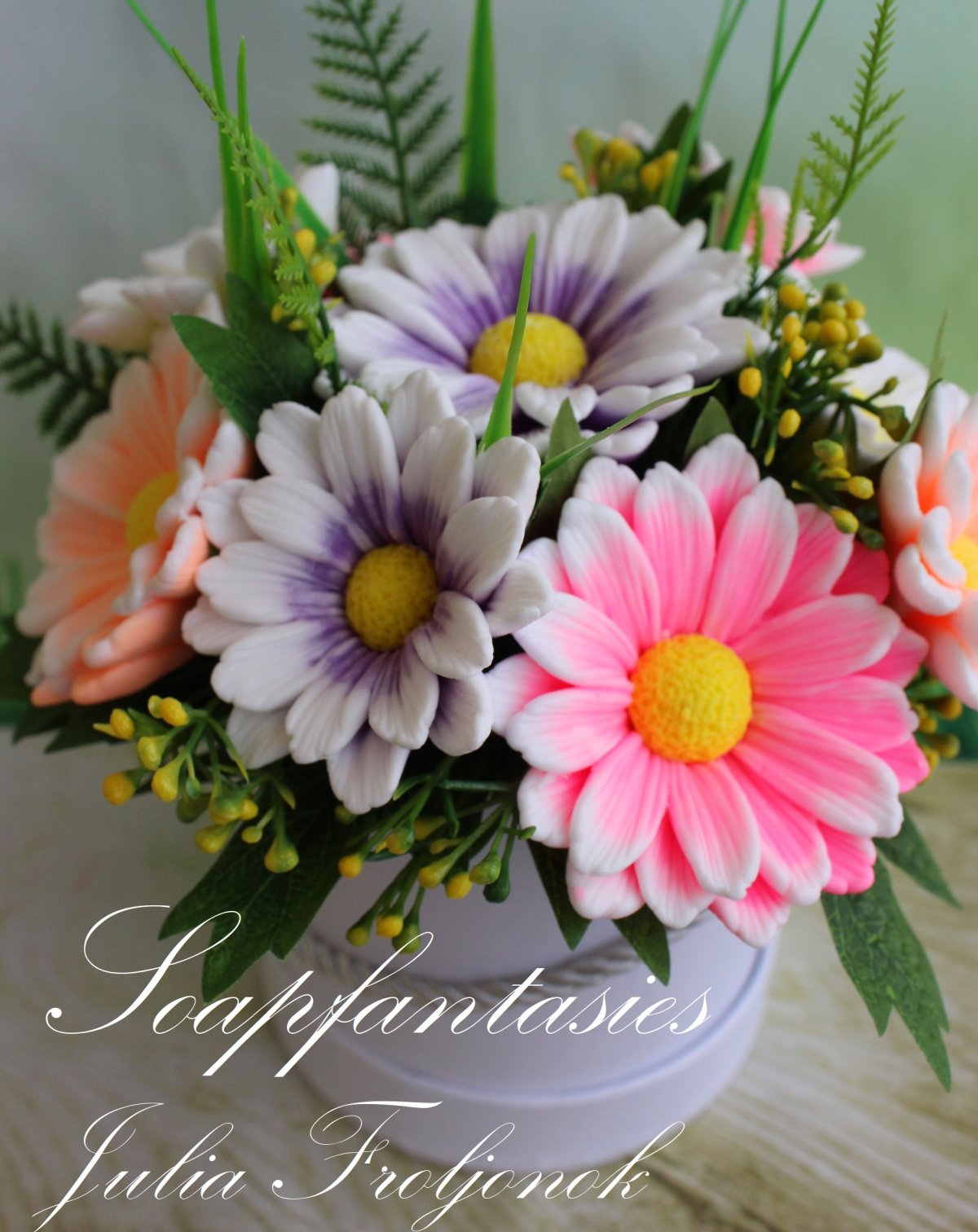 Букет из мыла ромашки