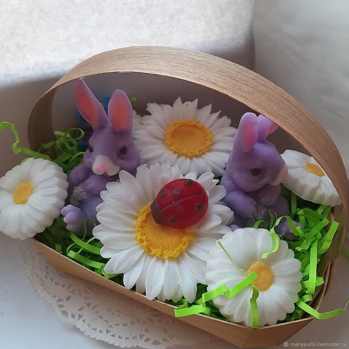 Мыльные букеты с ромашками