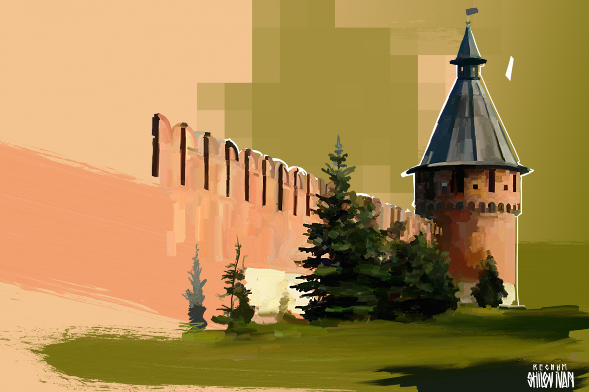 Тульский Кремль акварель