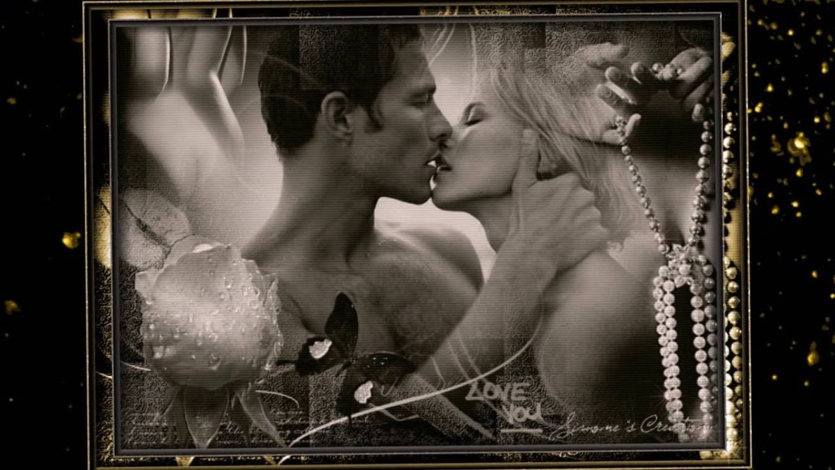 Открытка нежный поцелуй