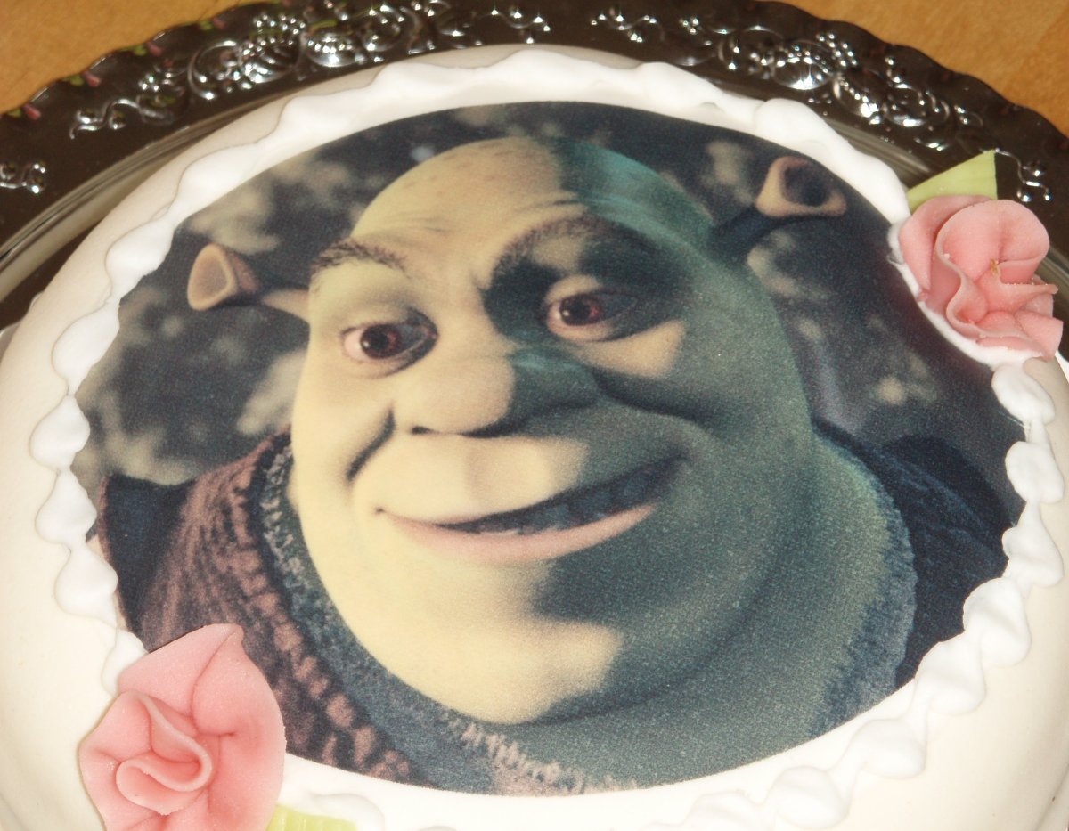 Открытка на др с Шреком