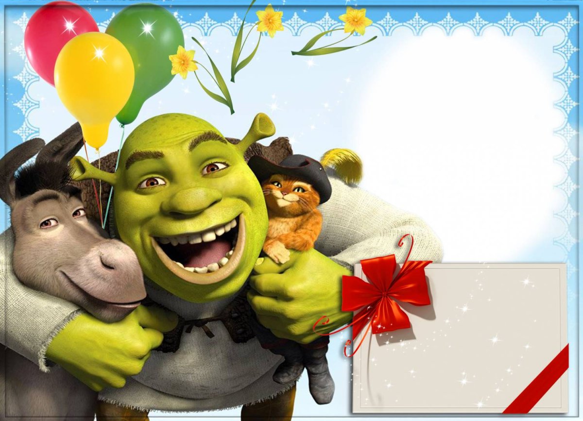 Шрек рамка для фотошопа