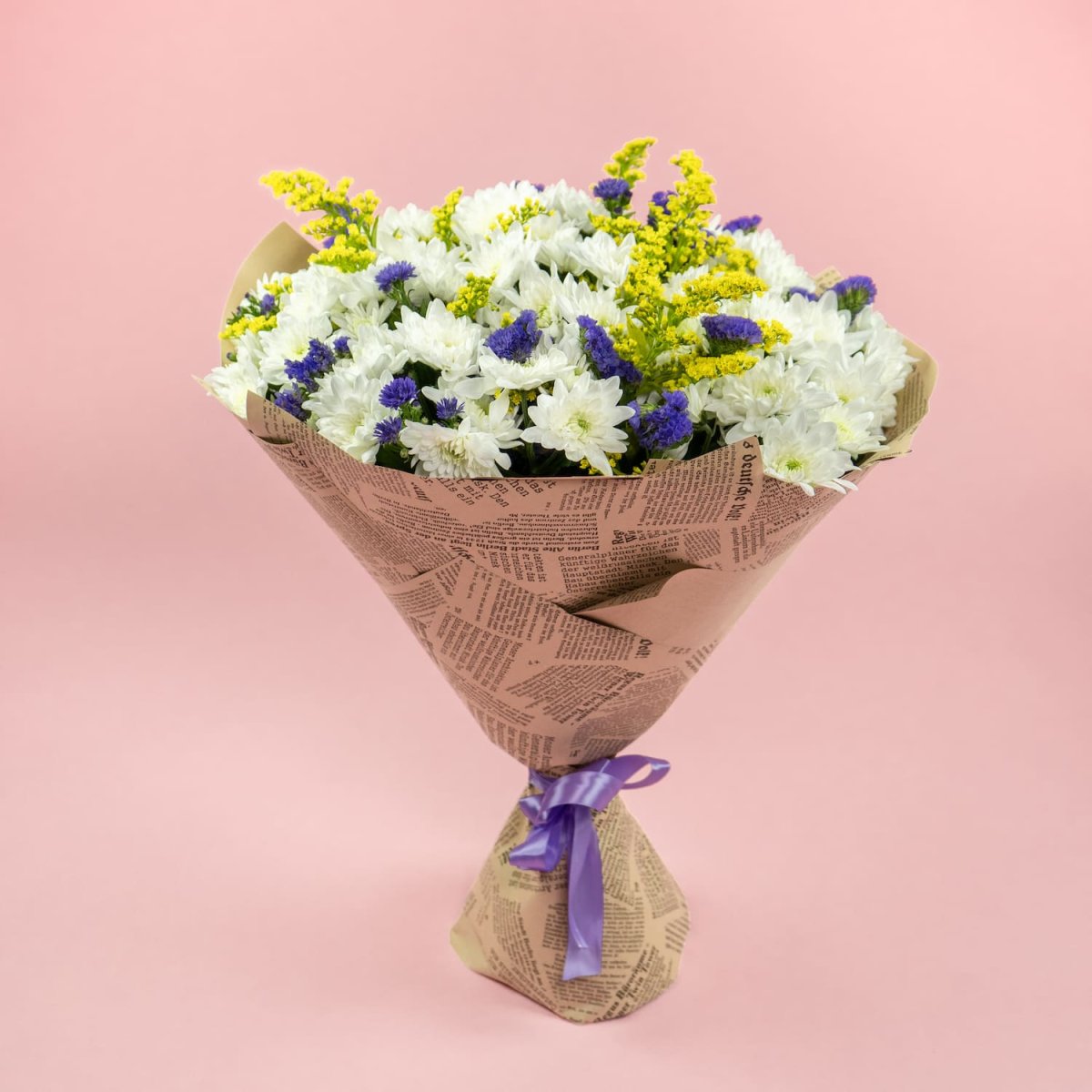 Эустома с солидаго