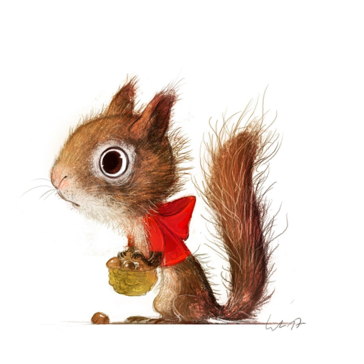 Милые иллюстрации белочки