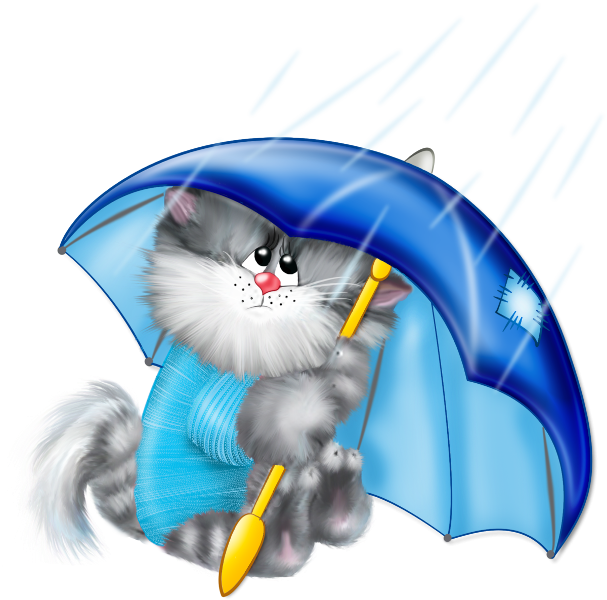 Зонт с котятами