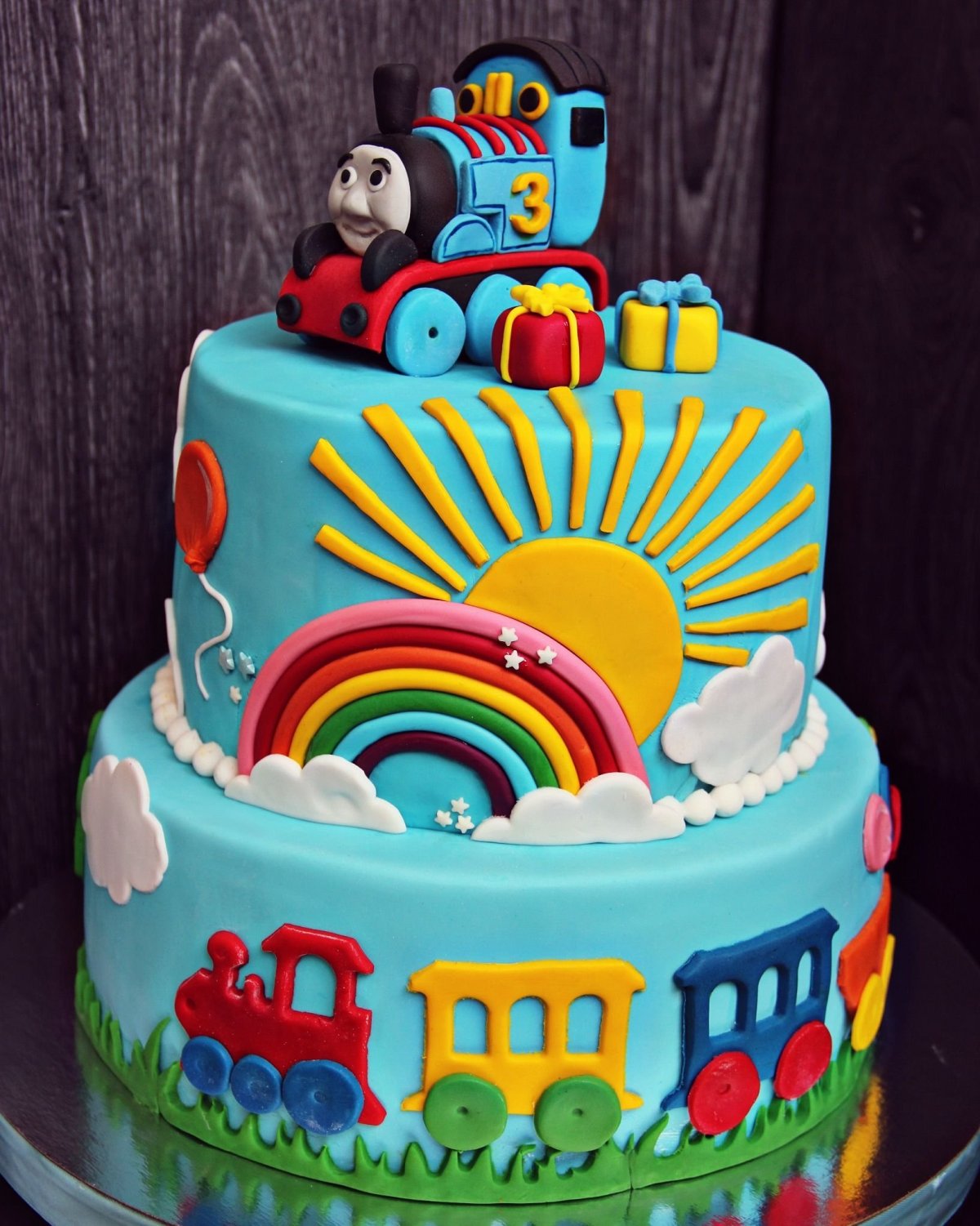 Торт с паровозиком