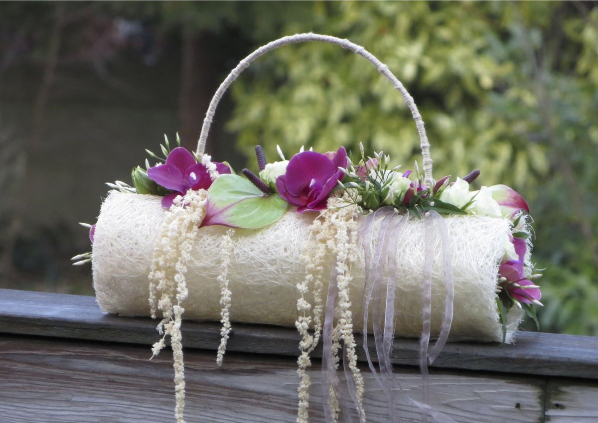 Цветочная композиция в сумке