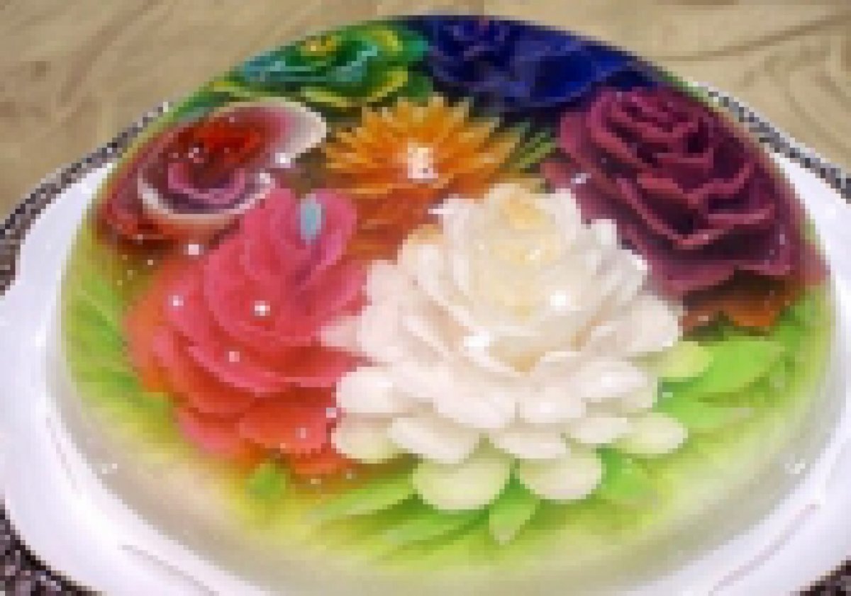 Красивый торт из желе