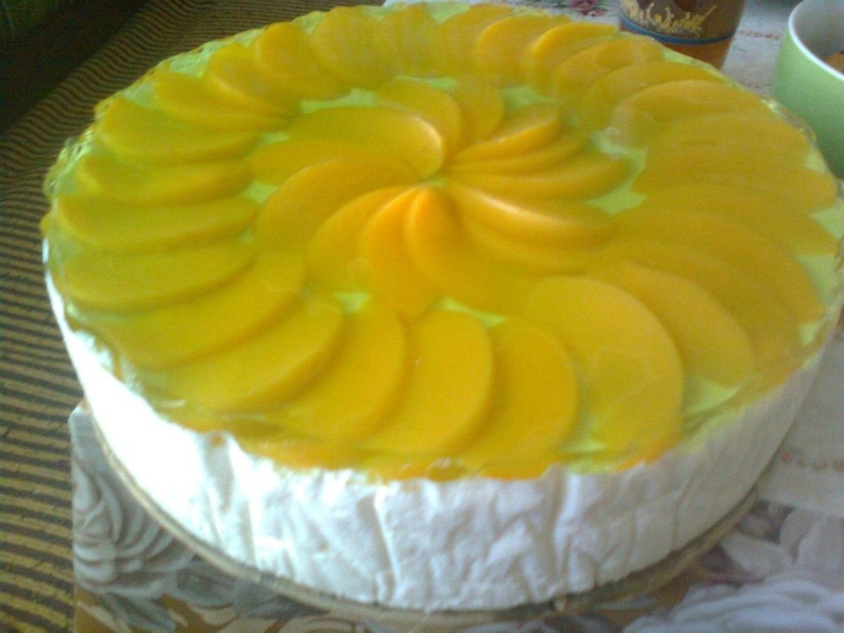 ЖЕЛЕЙНЫЙ торт с персиками