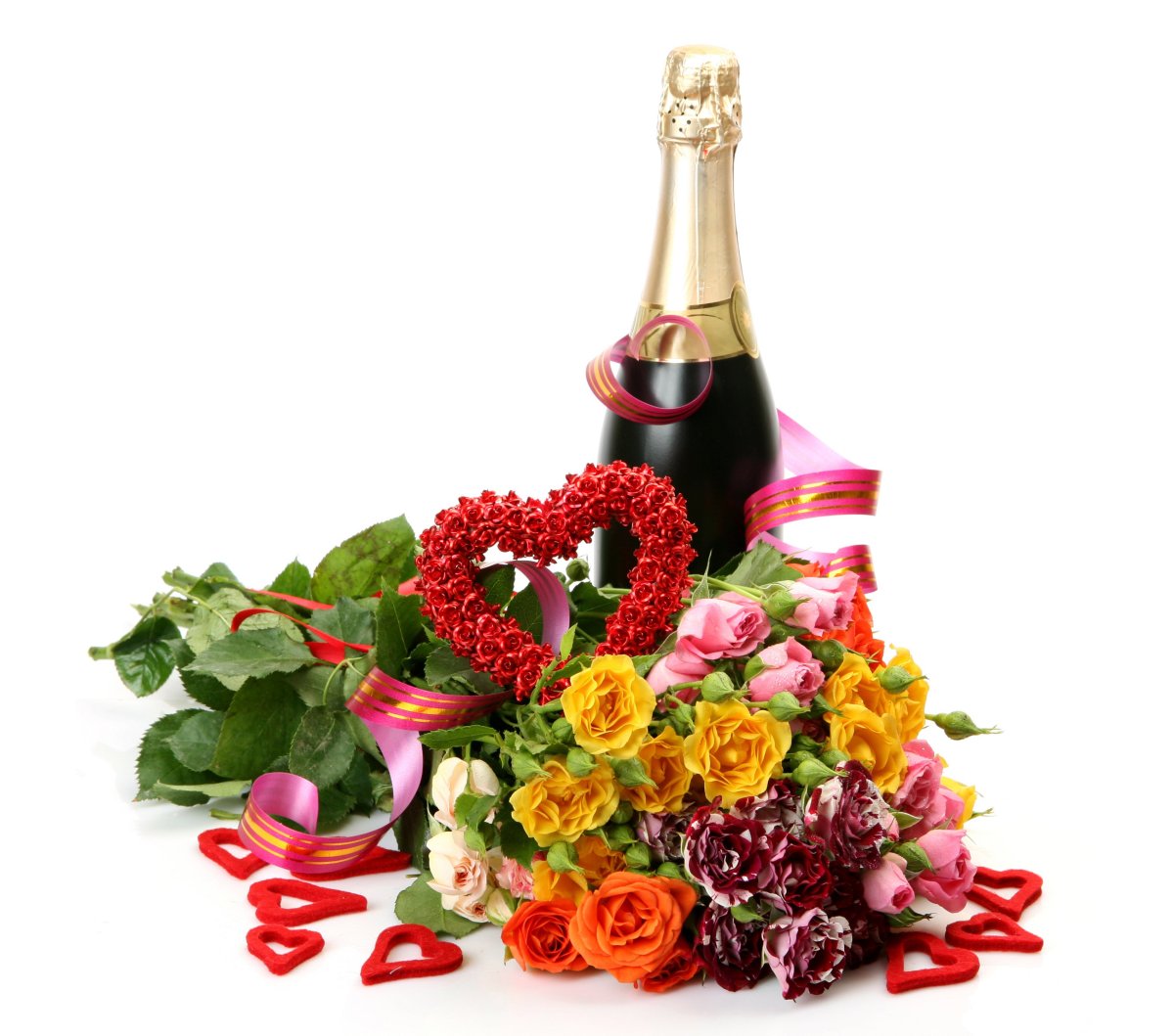 Цветы и шампанское