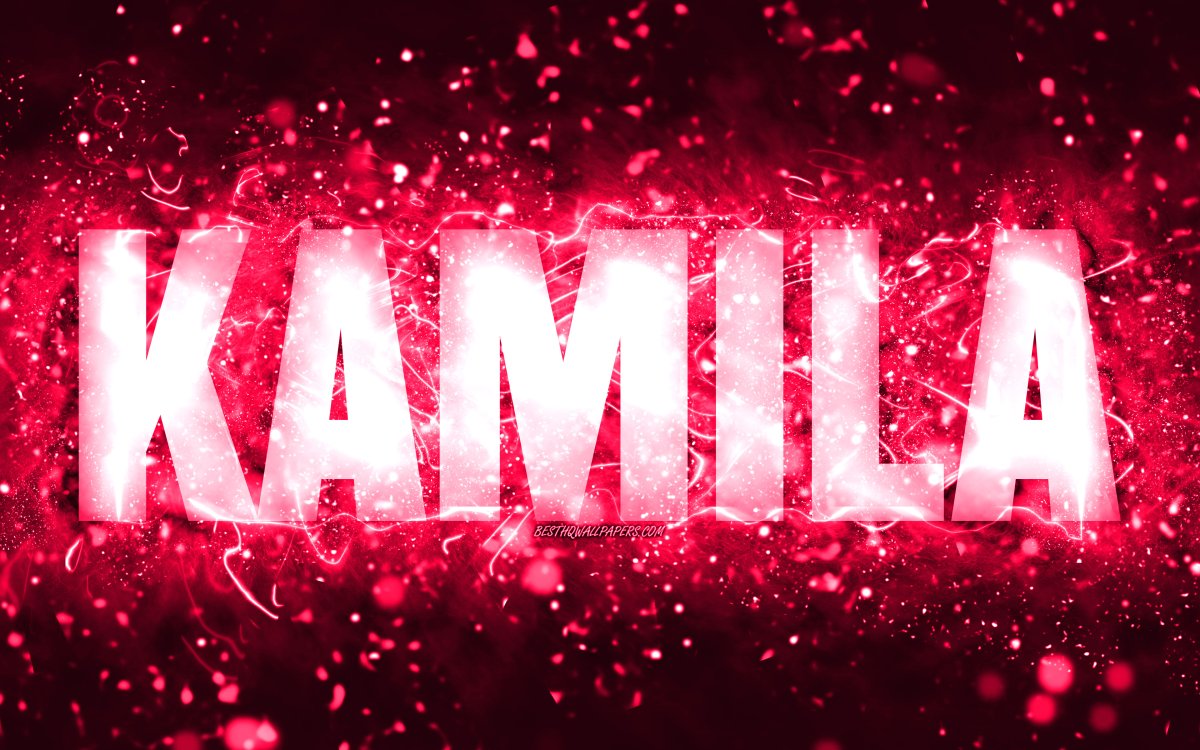 Надпись Happy Birthday Камилла