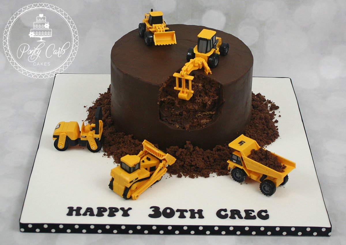 Торт с экскаватором JCB