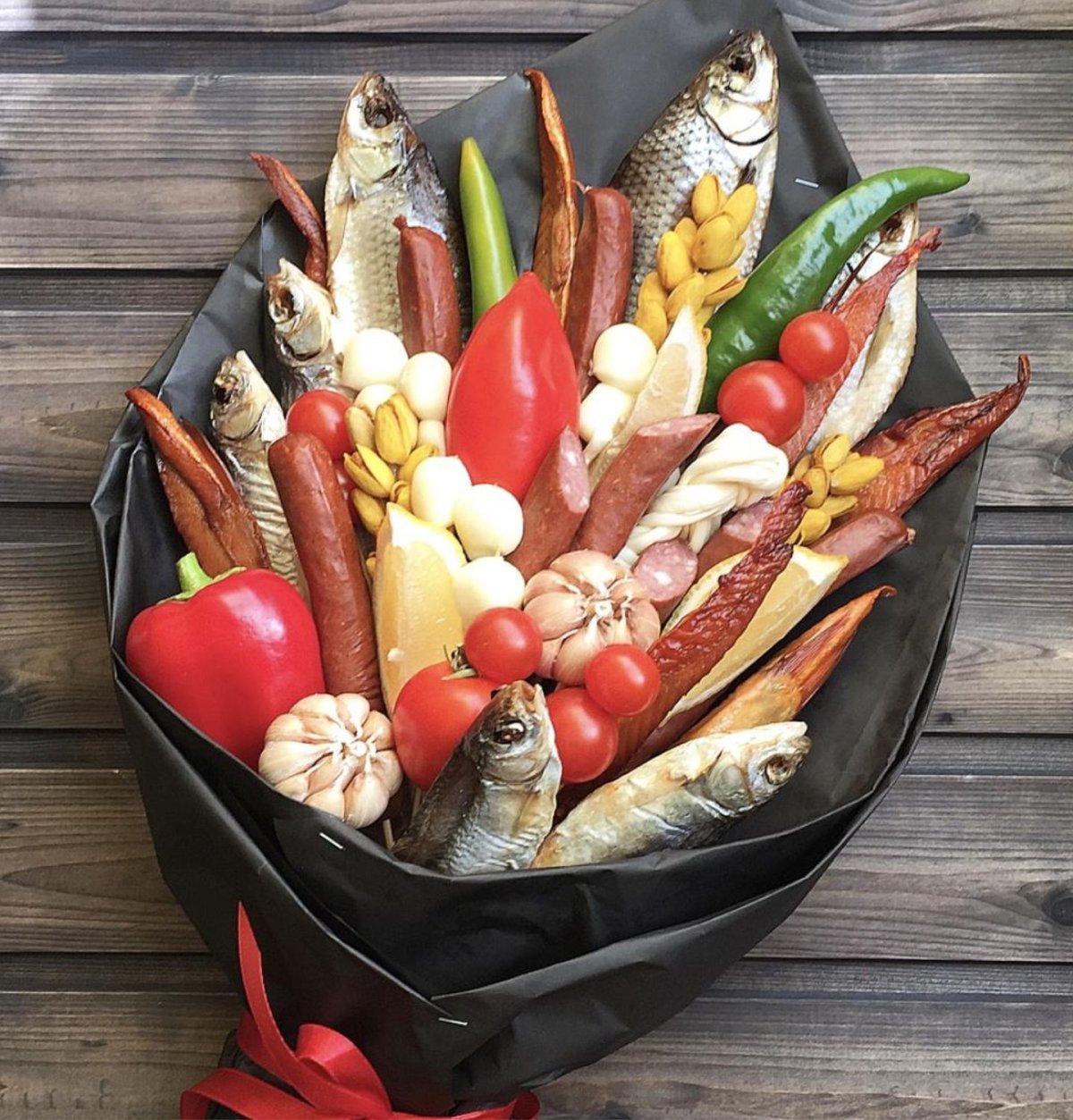 Букет из сушеной рыбы