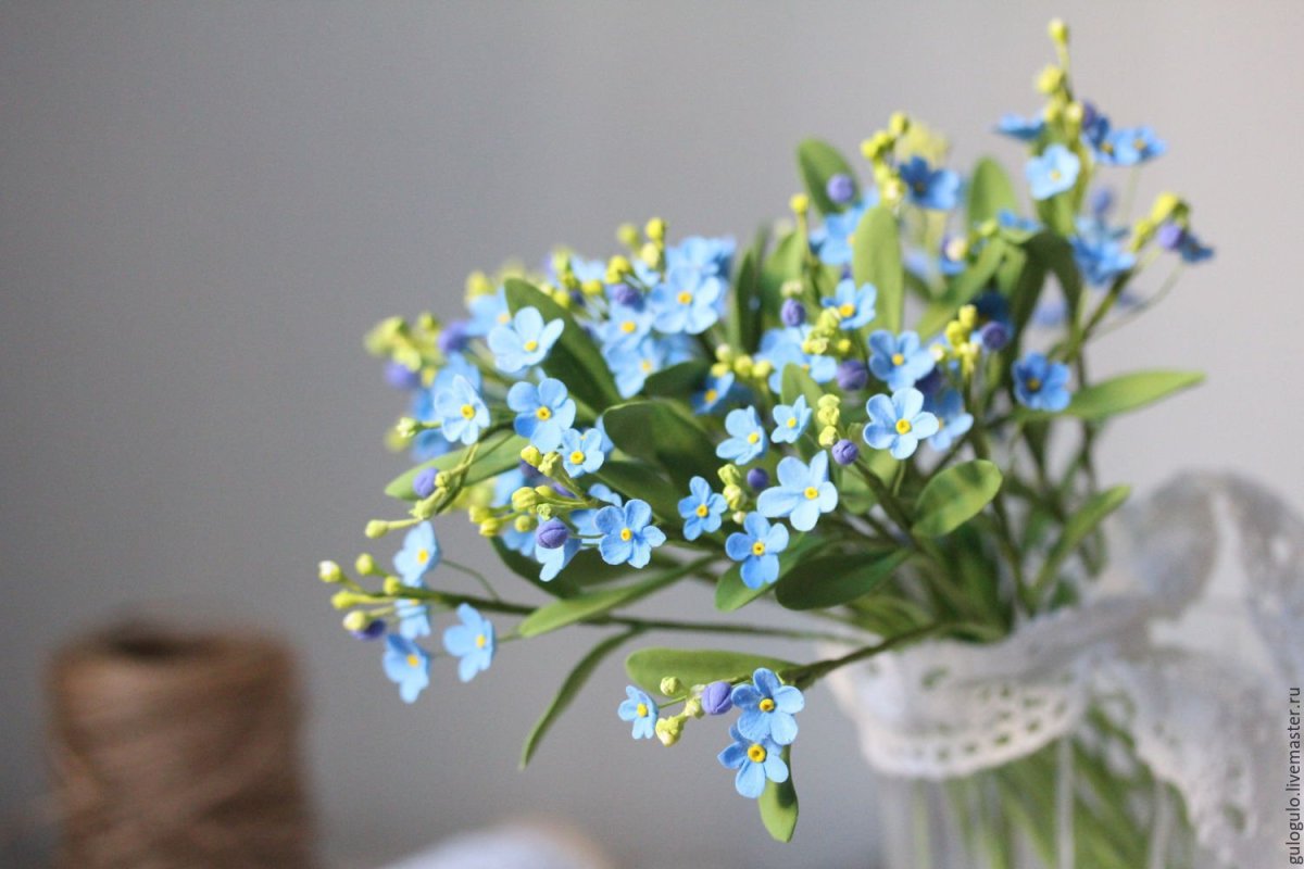 Фиалка букет незабудок
