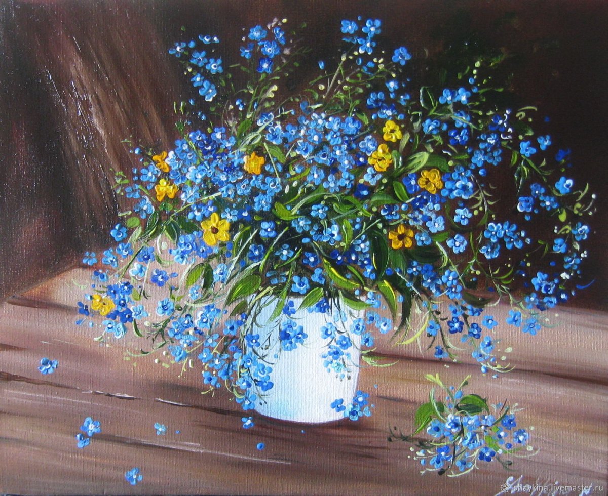 Цветы Анютины глазки незабудки