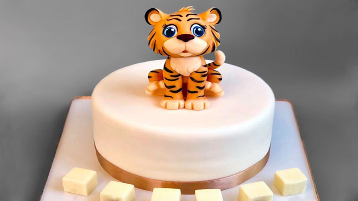 Тигренок из мастики