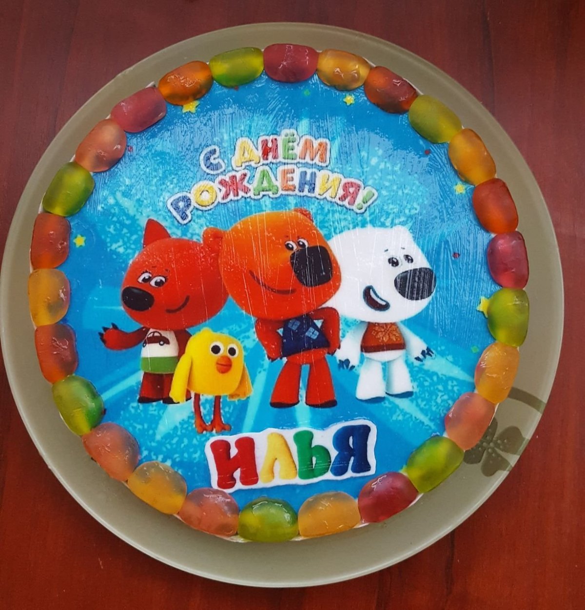 Торт с фотопечатью Мимимишки для мальчика