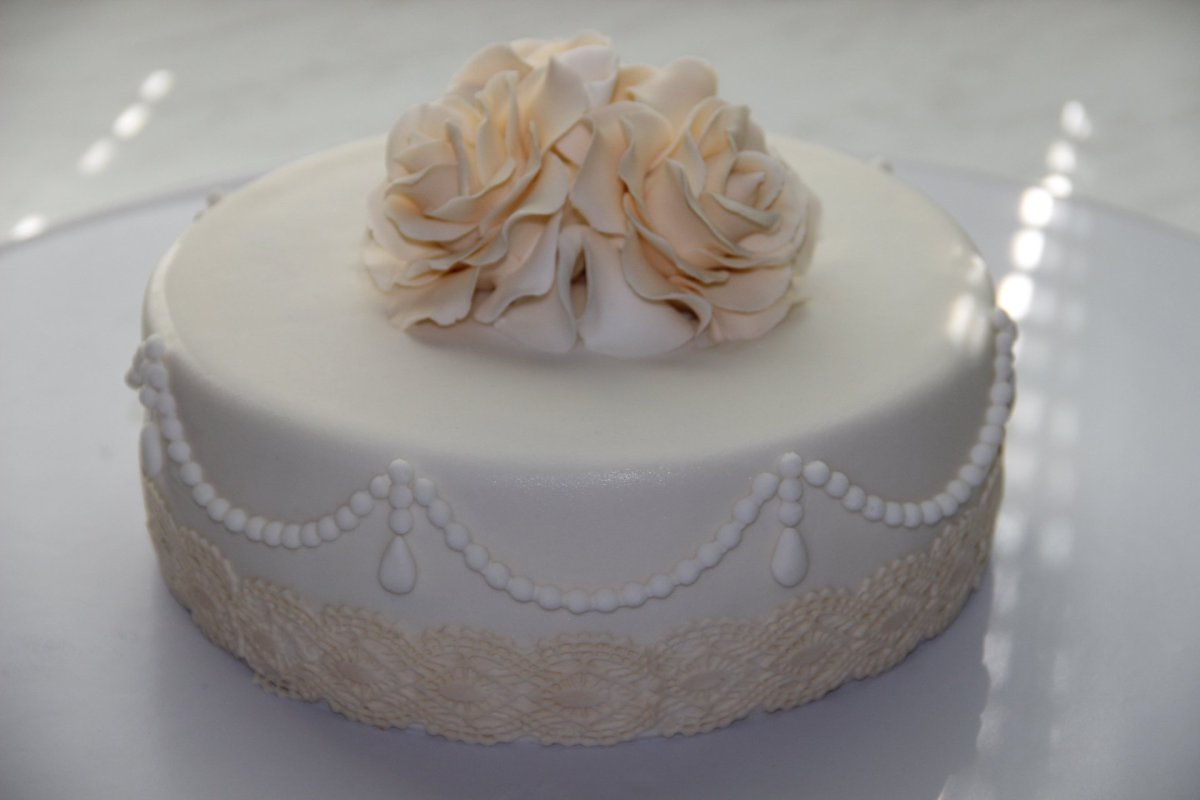 Свадебный торт один ярус