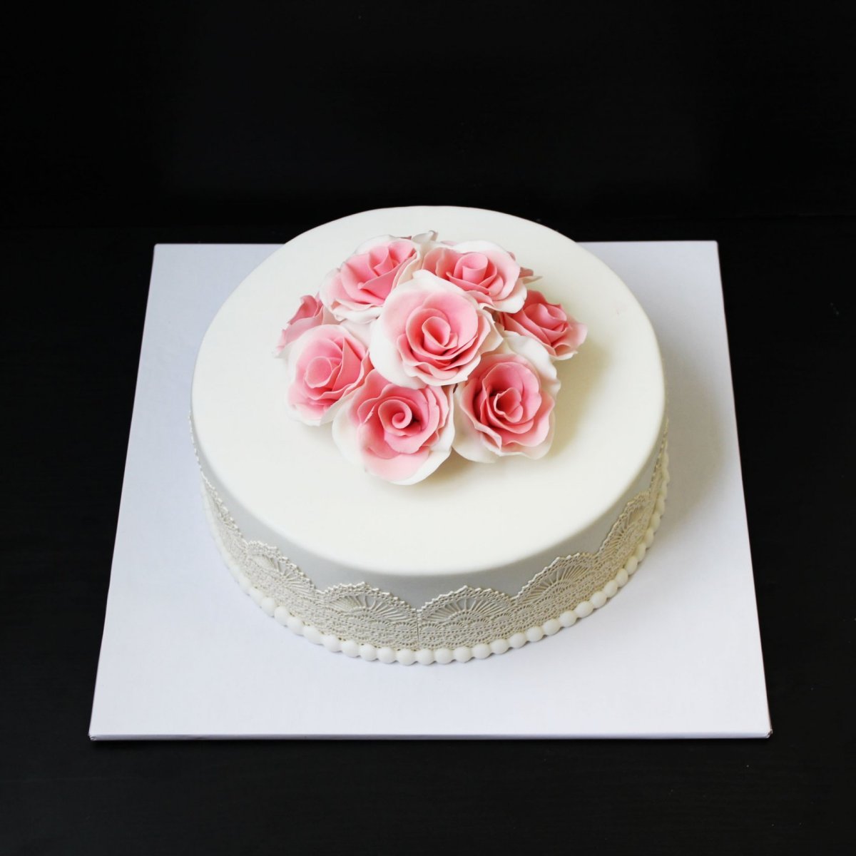 Свадебный торт одноярусный