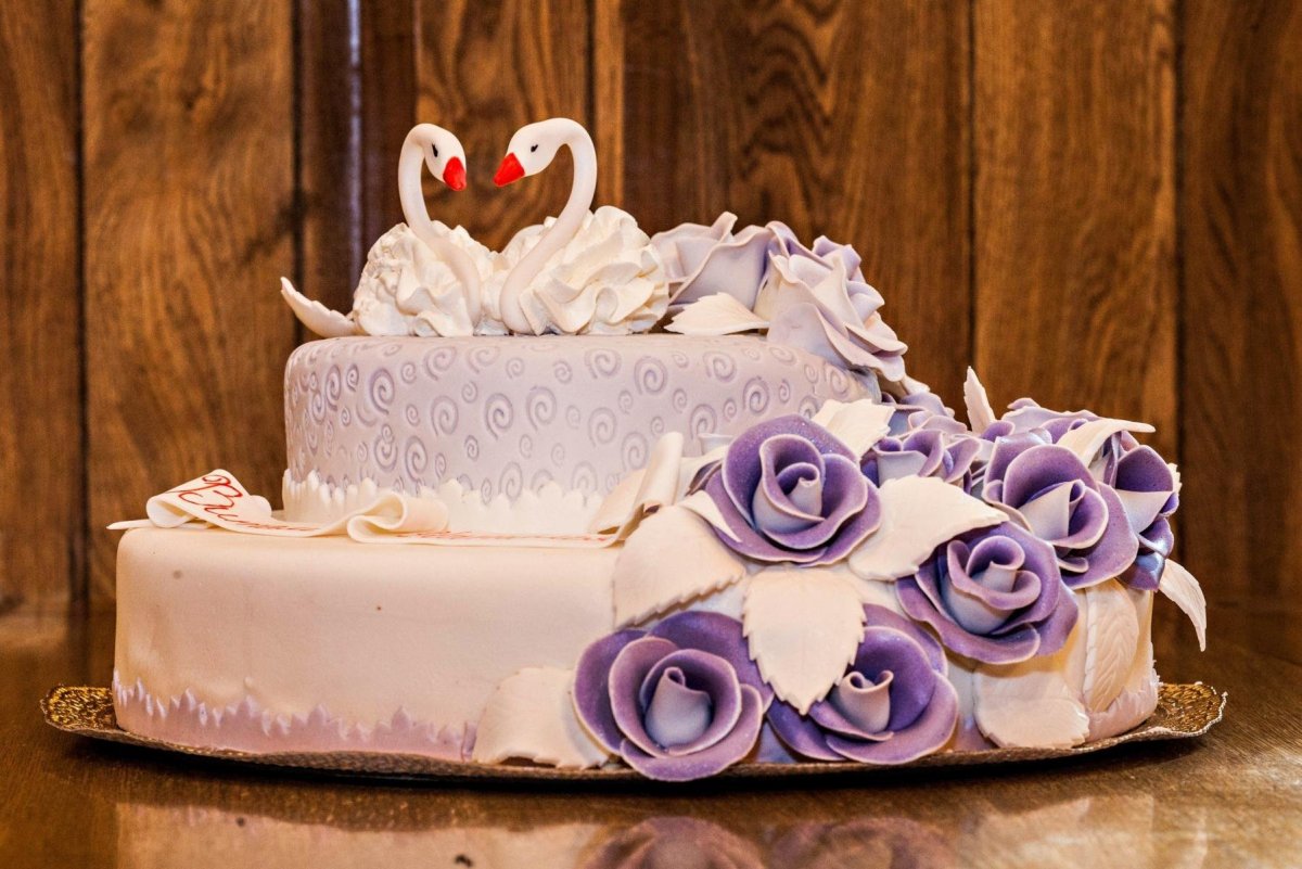 Свадебный торт одноярусный