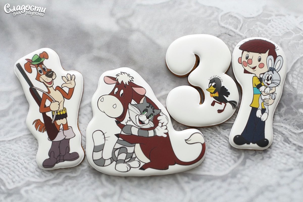 Торт с героями Лео и Тиг