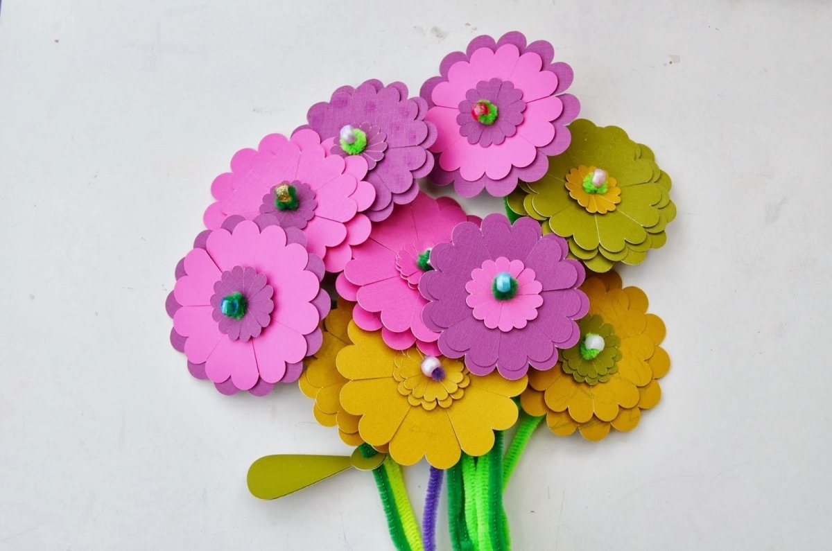 Объемная аппликация цветы