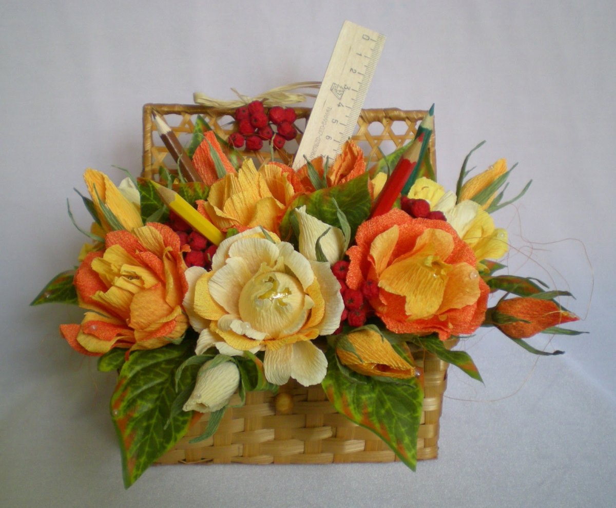 Конфетный букет на день учителя