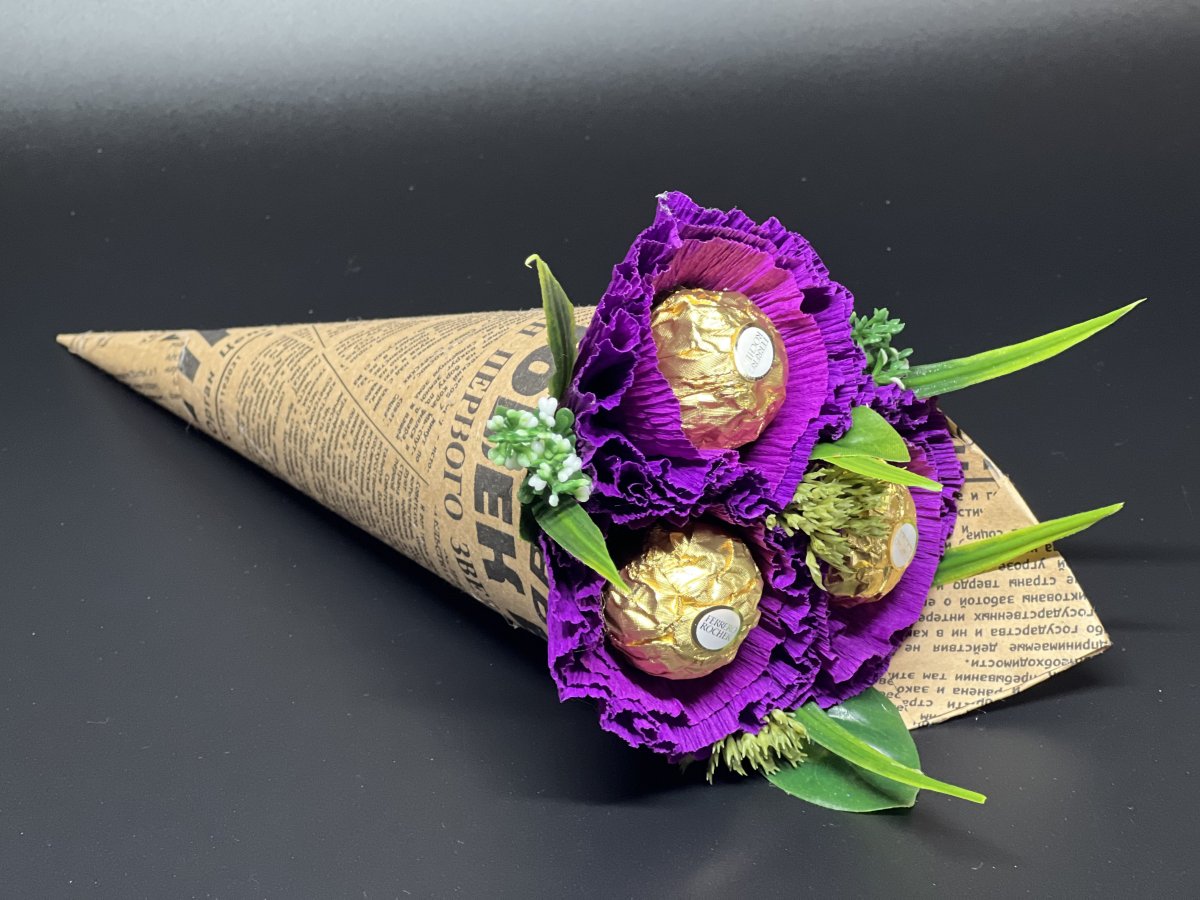 Конфетный букет для учителя