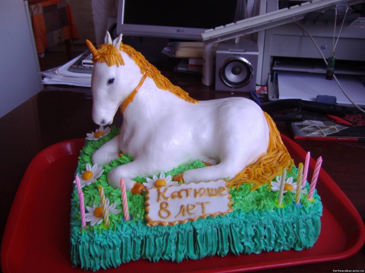 Торт с лошадью для девочки 8 лет