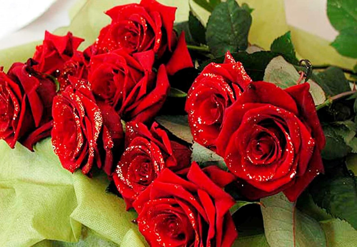 Букет синих роз