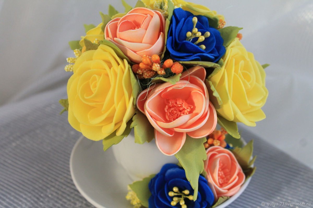 Цветы из фоамирана