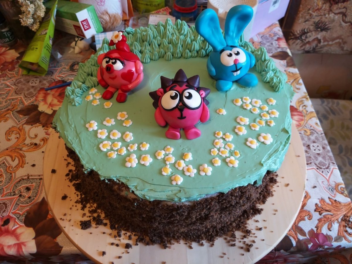 Торт с пряниками Смешарики