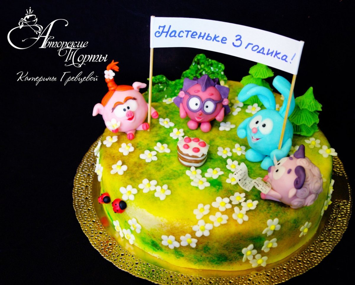 Торт Нюша из смешариков