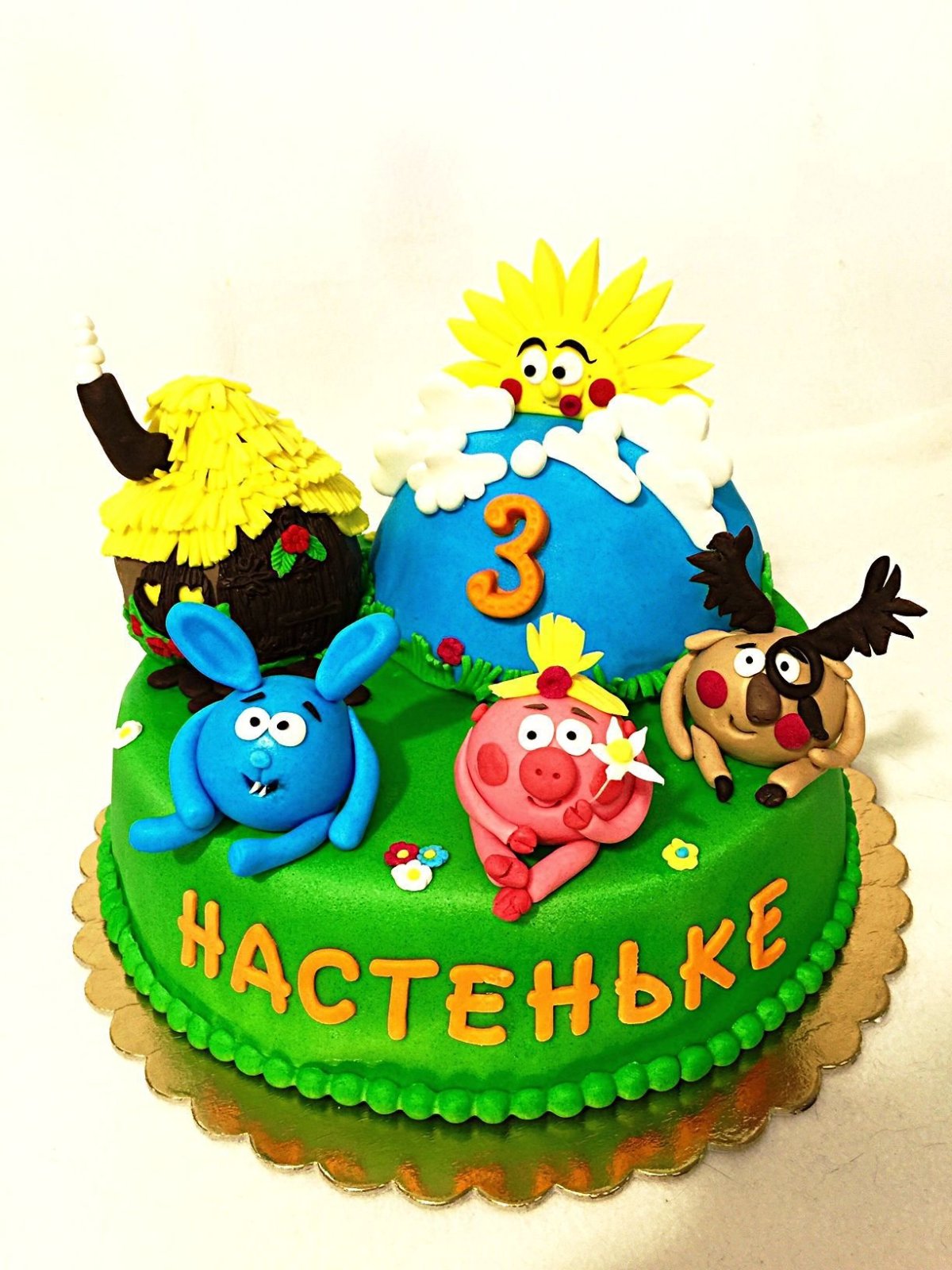 Торт с Малышариками для девочки