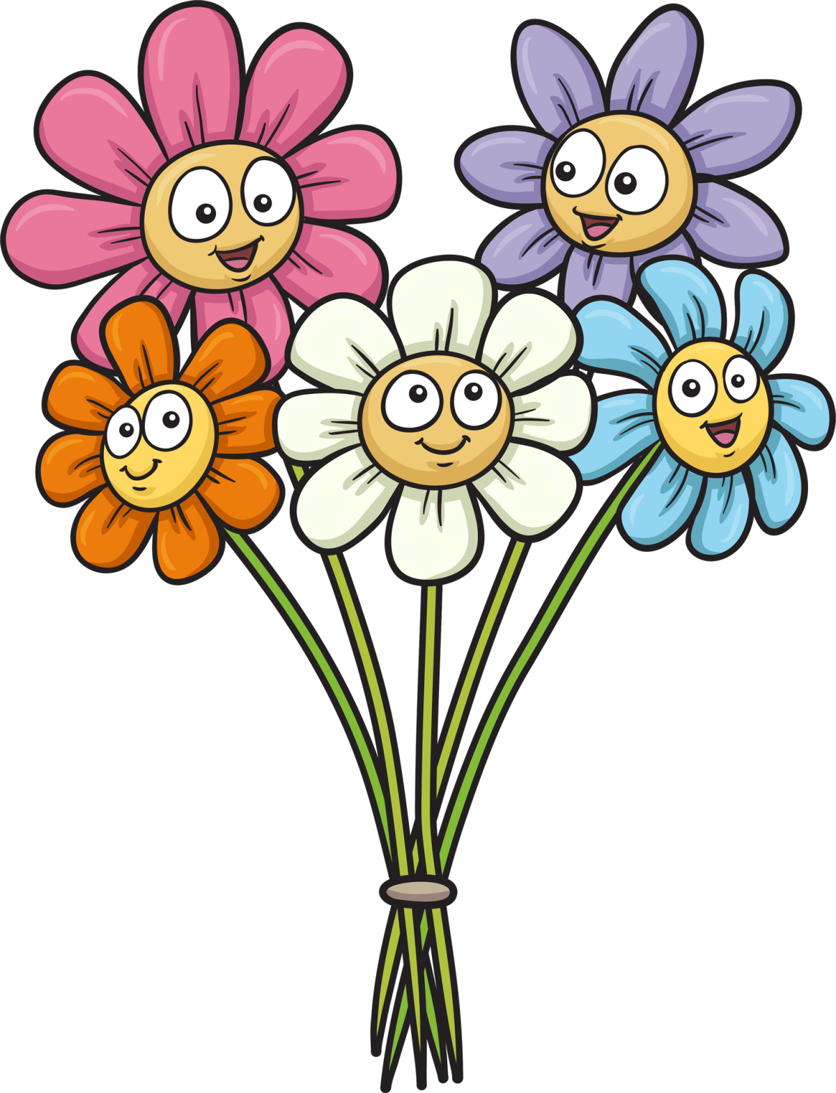 Раскраска букет цветов